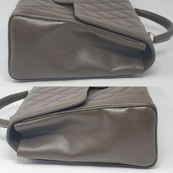 100% Auth CHANEL Jumbo 32 Caviar Skin Hand Bag - Picture 3 of 8